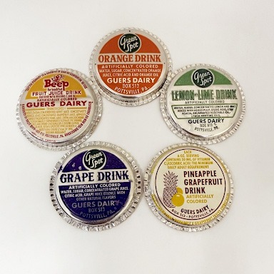 guers tumbling run dairy tamaqua pottsville pa pennsylvania antique bottle caps bottlecaps history historical old retro
