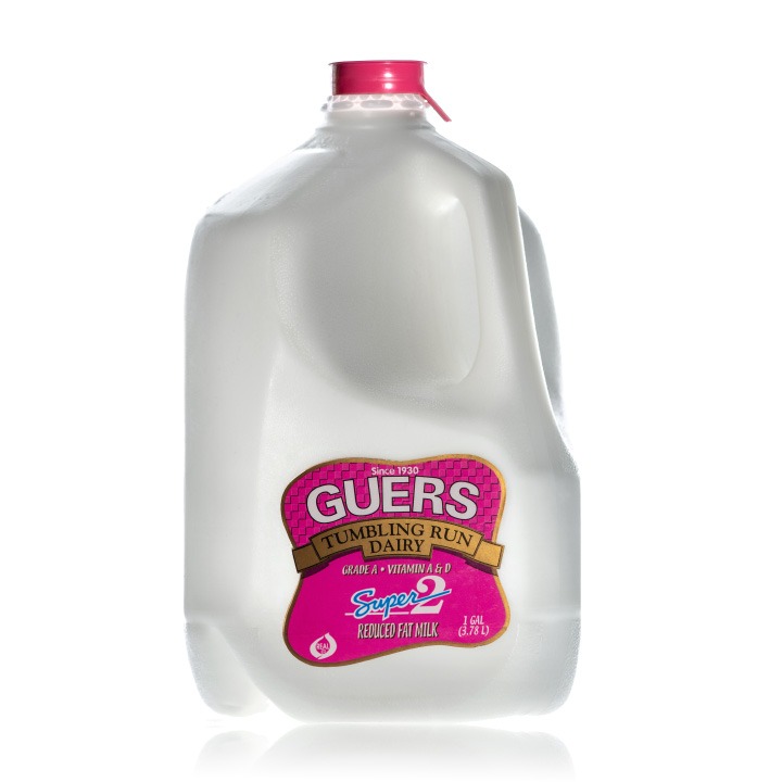 guers tumbling run dairy 2% reduced fat milk gallon
