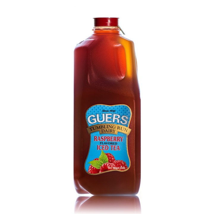 guers tumbling run dairy raspberry iced tea half gallon